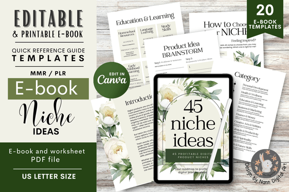 45 Niche Ideas Ebook Templates: Your Digital Business Blueprint