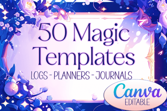 50 Magic Life Templates: Canva Editable Kit