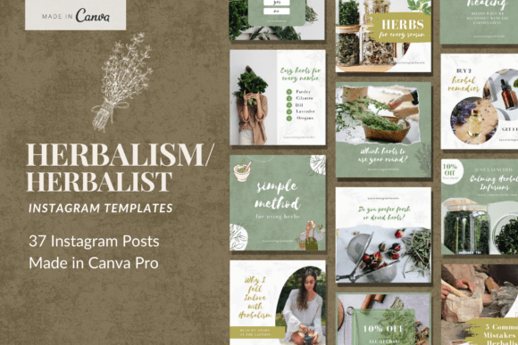Captivate Your Audience: Grow Your Herbalist Business with Instagram Templates