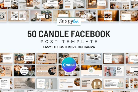 Effortless Candle Branding: Your Canva Template Kit