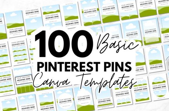 Elevate Your Visual Strategy with 100 Basic Pinterest Pin Canva Templates