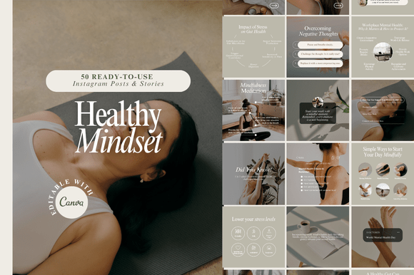 Healthy Mindset Instagram Templates: Build a Cohesive Brand