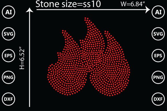 Ignite Your Projects with Fire Rhinestone Templates