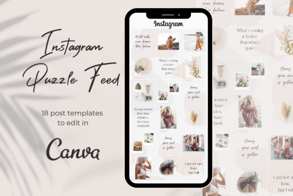 Instagram Post Templates | Puzzle Feed for a Cohesive Grid