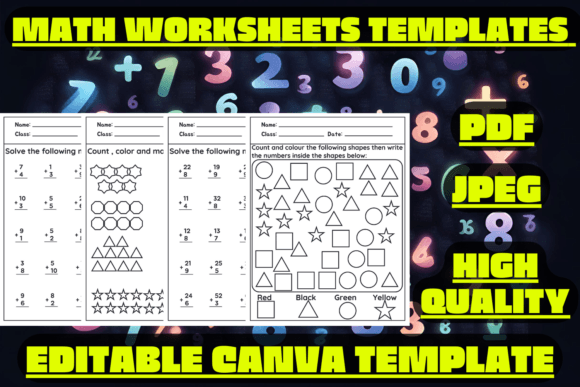 Math Worksheets Templates: First Grade Essentials
