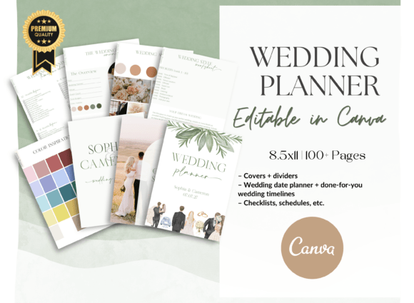 Sage Wedding Planner Canva Templates: Your Blueprint for a Flawless Day
