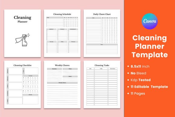 Streamline Your Home: The Power of Cleaning Planner Canva Templates