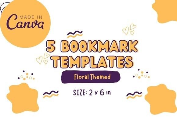 Transform Your Reading: 5 Floral Bookmark Canva Templates