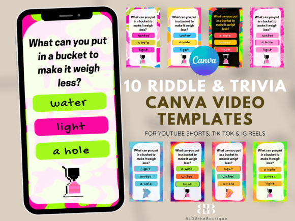 Turn Riddles into Revenue with YouTube Shorts Canva Templates